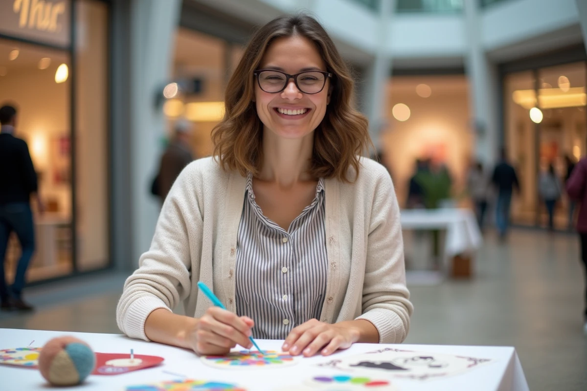 Femme participant à un atelier créatif lors de l'événement So Quimper à Cholet