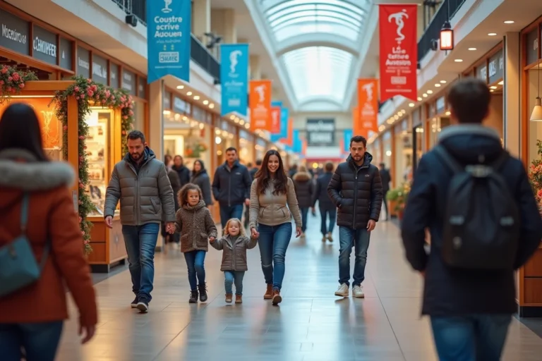 Animation So Quimper à Cholet dans un centre commercial avec familles et visiteurs autour de stands festifs
